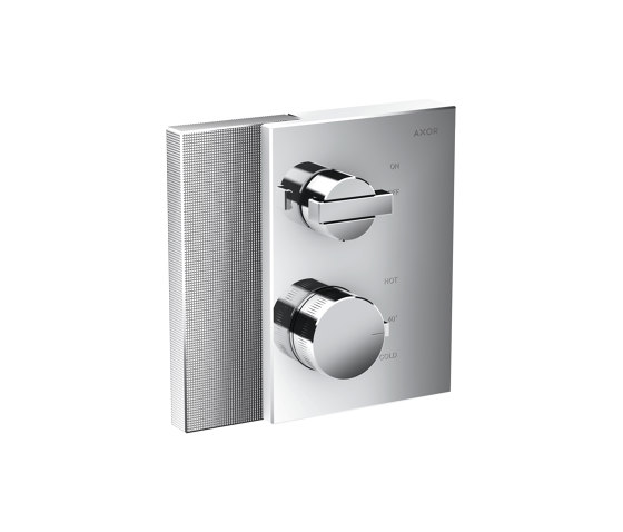 AXOR Edge | Thermostat with shut-off valve for concealed installation - diamond cut | Shower controls | AXOR