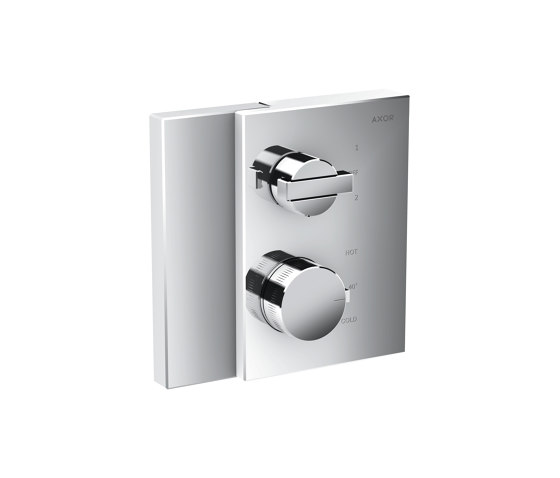 AXOR Edge | Thermostat with shut-off valve/diventer valve for concealed installation | Shower controls | AXOR