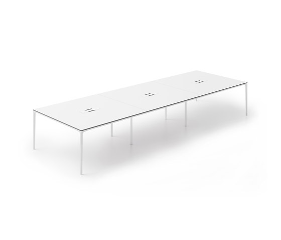 ATOM Meeting Table with Power & Data Cutout - Large Rectangular | Tables collectivités | Boss Design