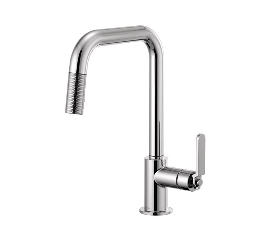 Pull-Down Faucet with Square Spout and Industrial Handle | Griferías de cocina | Brizo