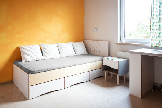 Bed MUSTER 90x200cm with 3 drawers | Lits | Radis Furniture