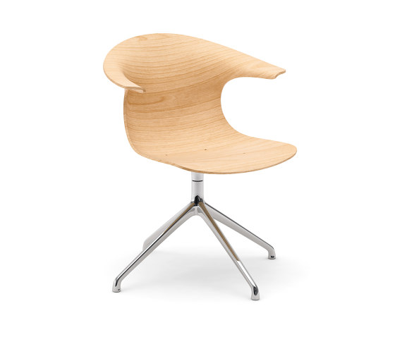 Loop 3D Wood 4-star Aluminium Base | Chairs | Infiniti