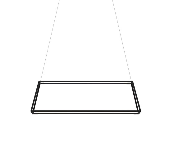 Z-Bar Pendant Rise Rectangle - Matte Black 38" | Lampade sospensione | Koncept