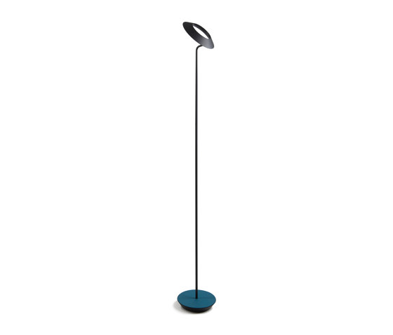 Royyo Floor Lamp, Matte Black Body, Azure Felt base plate | Free-standing lights | Koncept