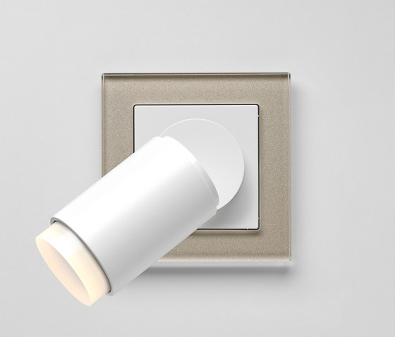 Plug & Light | A creation LED Spotlight champagne glass | Wall lights | JUNG