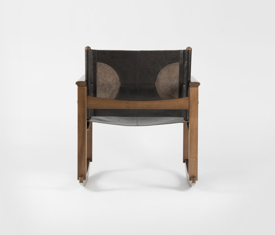 PegLev Rocking Chair - Walnut/Macassar | Poltrone | Objekto