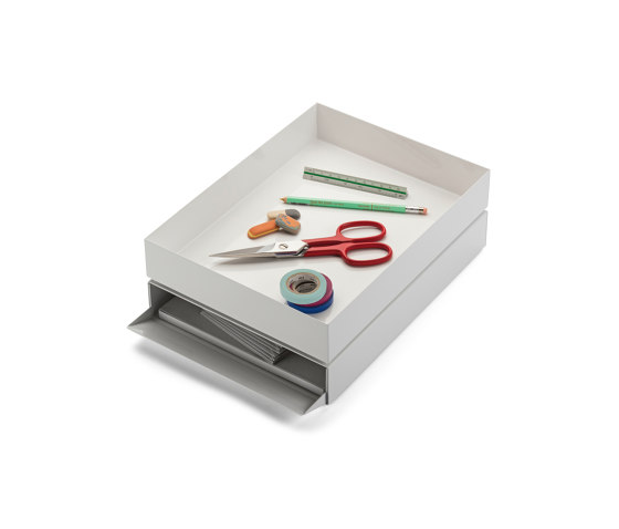 Stapler | Falter, Filing Tray, signal white RAL 9003 | Desk tidies | Magazin®