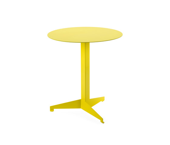 Construct | Bistro Table, big sulfur yellow RAL 1016 | Tavoli bistrò | Magazin®