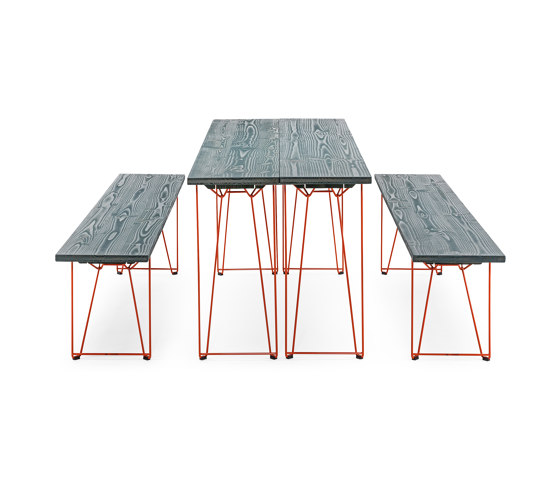 BTB | Table and Bench, granite grey RAL 7026 | Dining tables | Magazin®