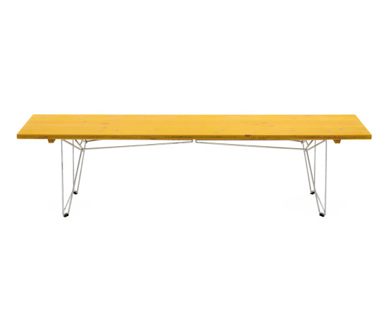 BTB | Table and Bench, tabletop zinc yellow RAL 1018 | Dining tables | Magazin®