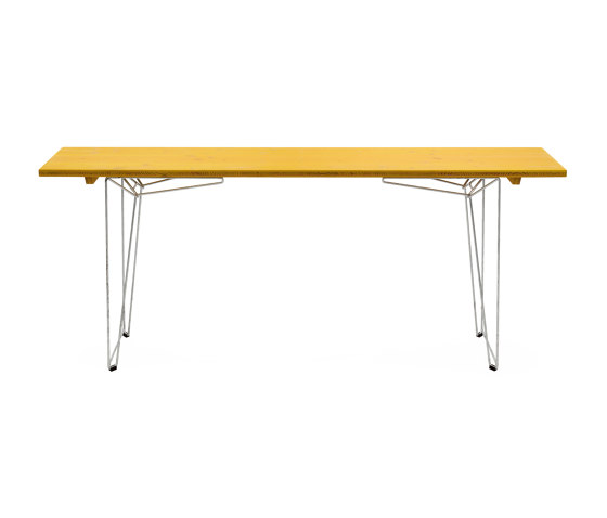 BTB | Table and Bench, tabletop zinc yellow RAL 1018 | Tables de repas | Magazin®