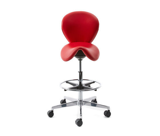 sella | Saddle chair with backrest and footring | Swivel stools | lento