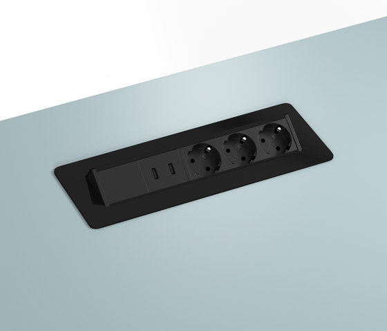 Quickbox | HiLow-Tischkomponent | USB-Ladesteckdose | Montana Furniture