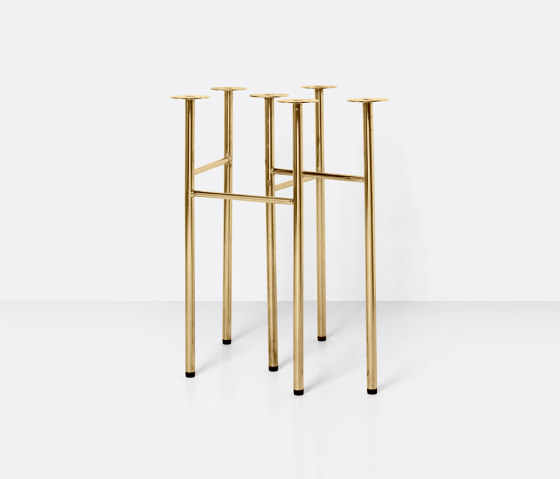 Mingle Table Legs W48 (Set of 2) - Brass | Tréteaux | ferm LIVING