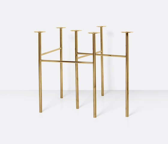 Mingle Table Legs W68 (Set of 2) - Brass | Tréteaux | ferm LIVING