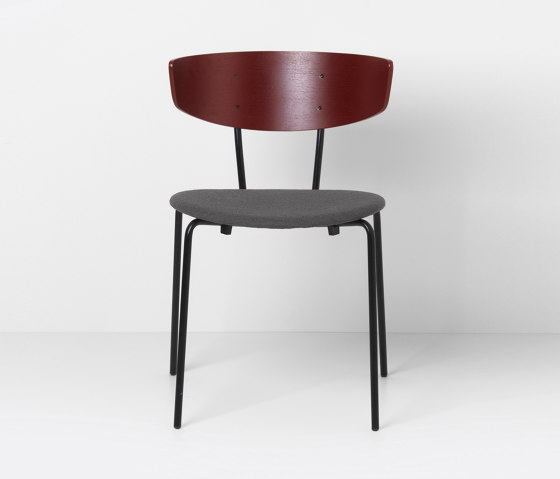Herman Chair Upholstered - Red Brown/Warm Grey - Fiord 371 | Sillas | ferm LIVING