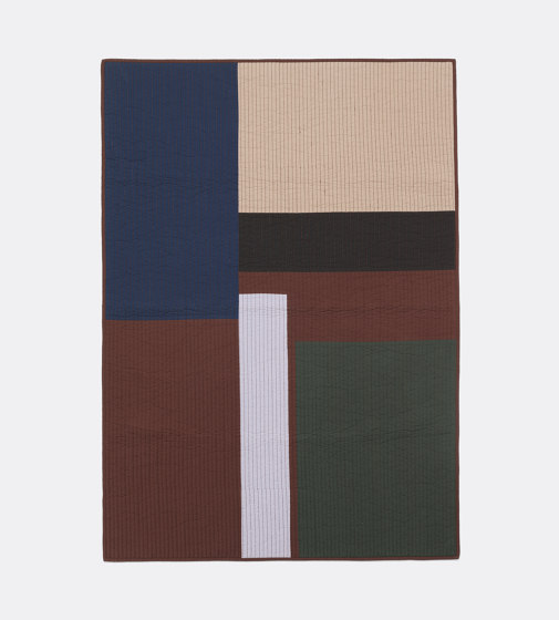 Shay Patchwork Quilt Blanket - Cinnamon | Mantas | ferm LIVING