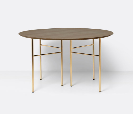 Mingle Table Top Round Ø130 - Dark Stained Oak | Dining tables | ferm LIVING