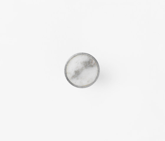 Hook - Steel - Marble - Small - White Marble | Single hooks | ferm LIVING