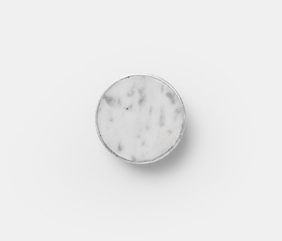 Hook - Steel - Marble - Large - White Marble | Ganchos simples | ferm LIVING