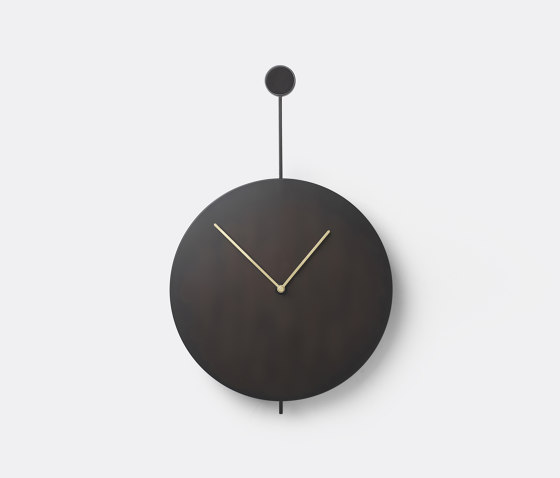 Trace Wall Clock - Black/Brass | Uhren | ferm LIVING