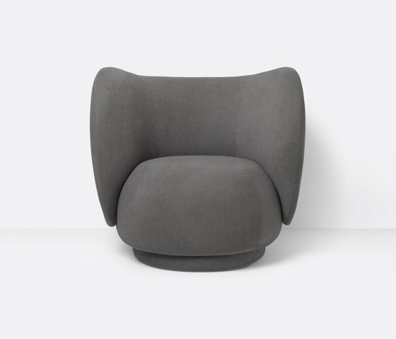 Rico Lounge Chair - Brushed - Grey | Fauteuils | ferm LIVING
