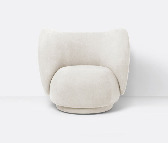 Rico Lounge Chair - Brushed - Off White | Armchairs | ferm LIVING