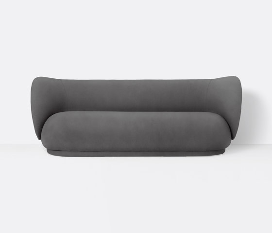 Rico 3-Seater Sofa - Brushed - Grey | Canapés | ferm LIVING