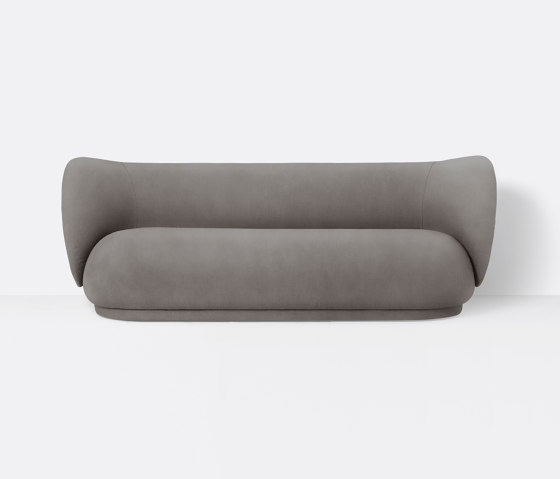 Rico 3-Seater Sofa - Brushed - Warm Grey | Canapés | ferm LIVING