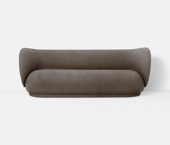 Rico 3-Seater Sofa - Brushed - Brown | Divani | ferm LIVING