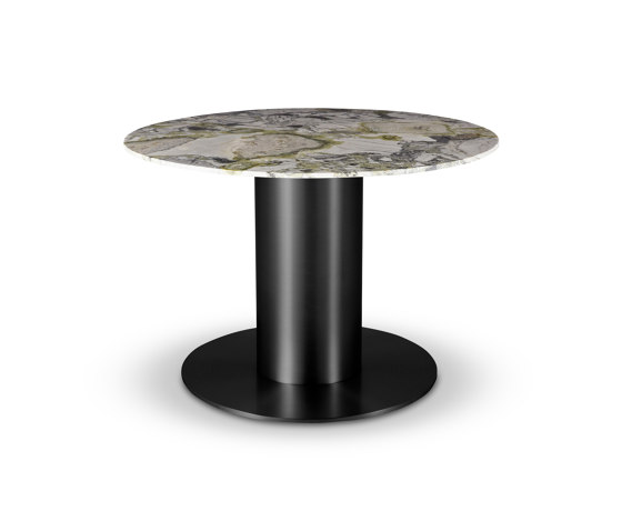 Tube Wide Dining Table Black Primavera Marble Top 1100mm | Dining tables | Tom Dixon