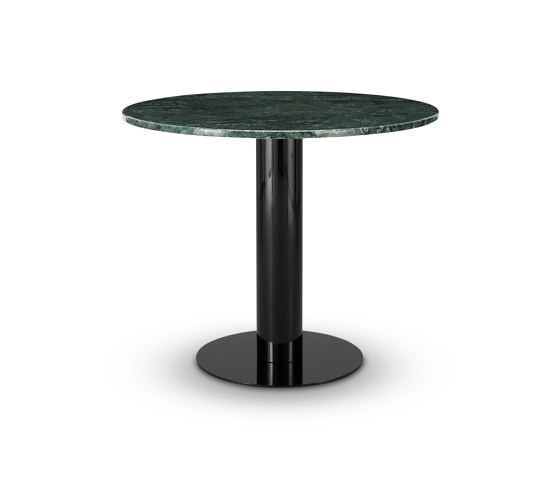 Tube Dining Table Green Marble Top 900mm | Dining tables | Tom Dixon