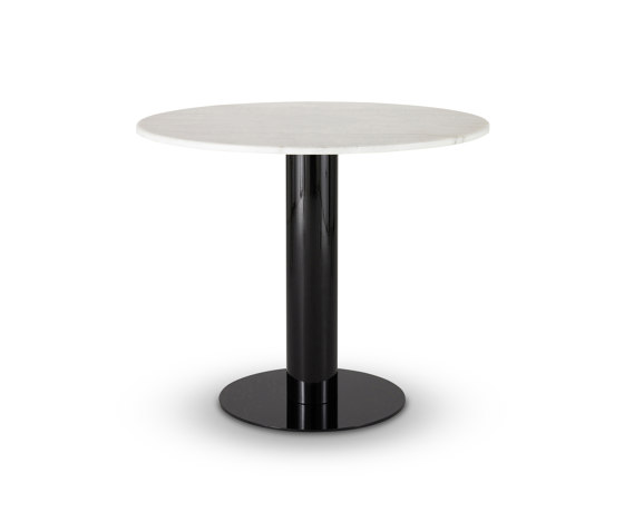 Tube Dining Table White Marble Top 900mm | Mesas comedor | Tom Dixon