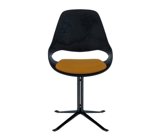 FALK | Dining chair - Black Column Leg, Amber seat | Chaises | HOUE