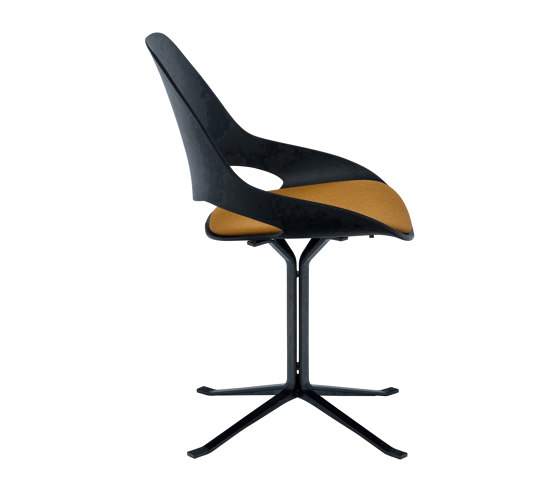 FALK | Dining chair - Black Column Leg, Amber seat | Chaises | HOUE