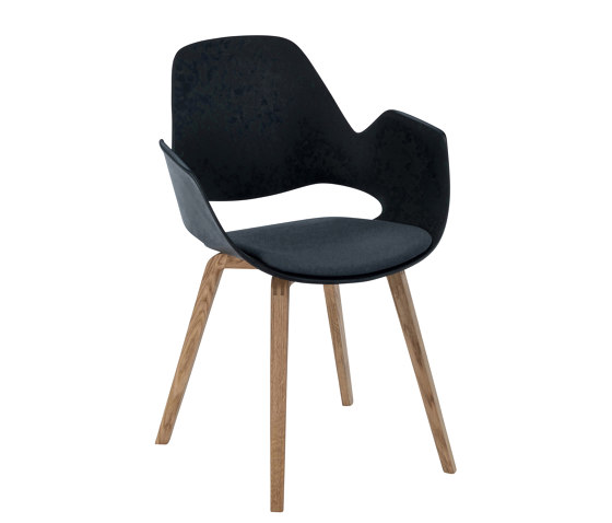 FALK | Dining armchair - Oiled oak legs, Carbon grey Seat | Sillas | HOUE