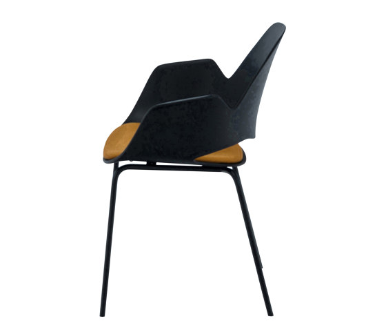 FALK | Dining armchair - Metal legs, Amber seat | Sillas | HOUE