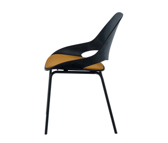 FALK | Dining chair - Metal legs, Amber seat | Sedie | HOUE