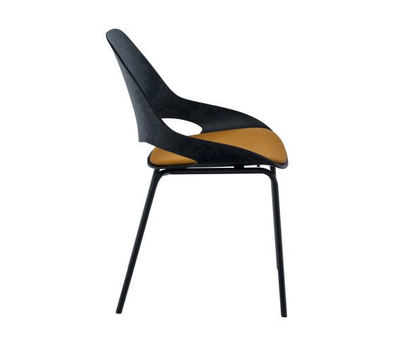 FALK | Dining chair - Metal legs, Amber seat | Sedie | HOUE