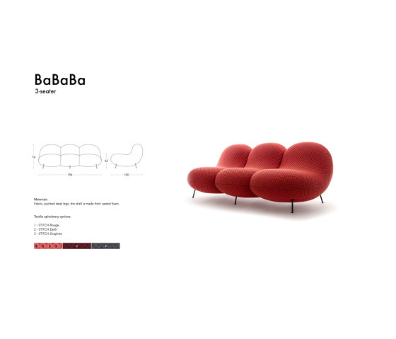 BaBaBa 3-seater sofa | Divani | jotjot
