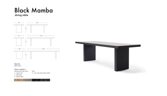 Black Mamba | Tables de repas | jotjot