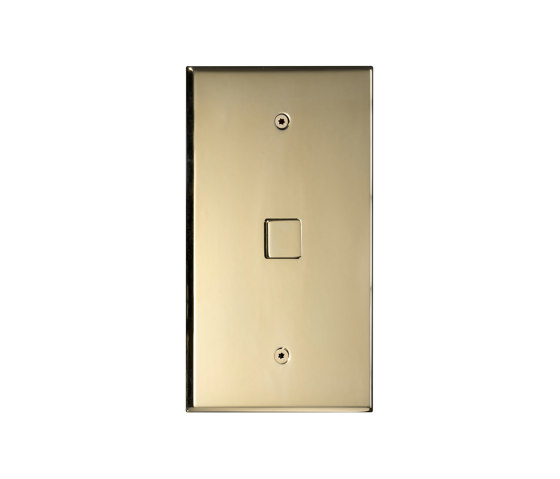 Cullinan - Brushed brass - Large square button by Atelier Luxus | Push-button switches