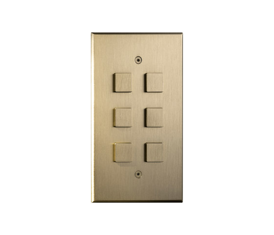 Cullinan - Brushed brass - Large square button | Push-button switches | Atelier Luxus