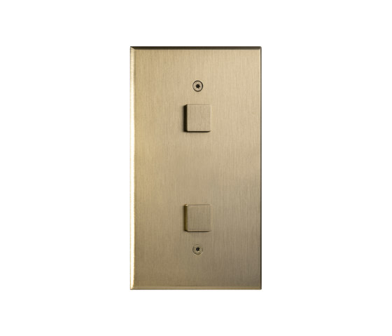 Cullinan - Laiton brossé - Bouton poussoir grand carré - 29 | Interrupteurs à bouton poussoir | Atelier Luxus
