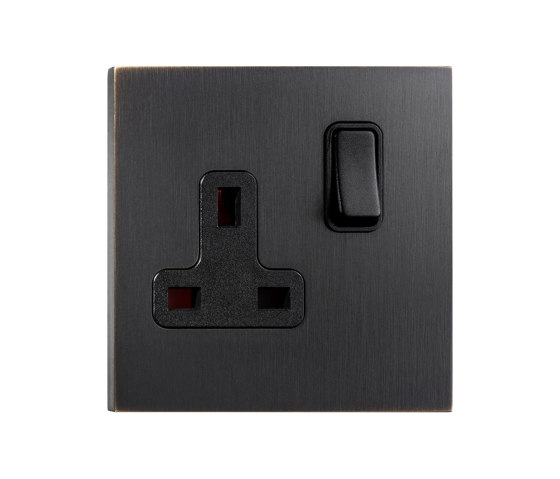Facet - Medium bronze - UK socket | Toggle switches | Atelier Luxus