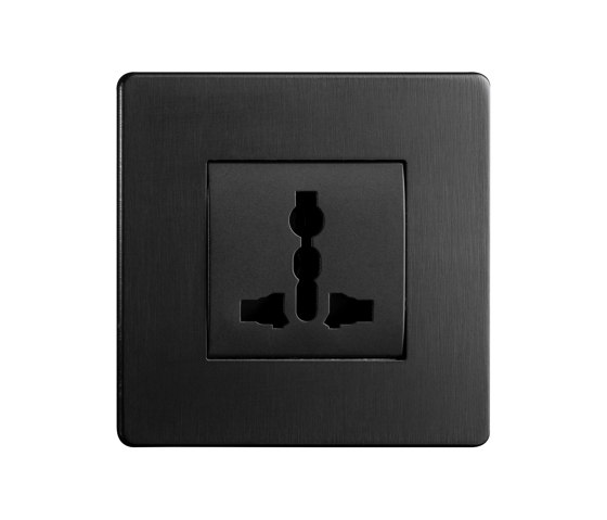 Grace - Matte bronze - Multi-standard socket | Prese EURO-USA | Atelier Luxus