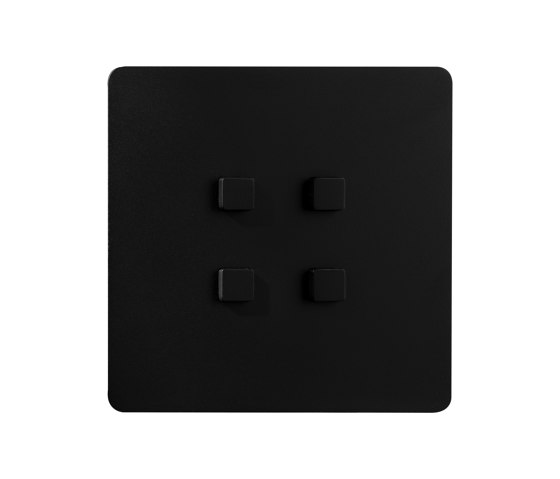 Noor - Mat black - square push-button | interuttori pulsante | Atelier Luxus
