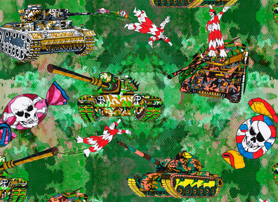 Playing with Tanks | artist wallpaper | Revêtements muraux / papiers peint | Ginny Litscher