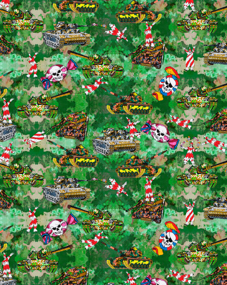 Playing with Tanks | artist wallpaper | Wall coverings / wallpapers | Ginny Litscher