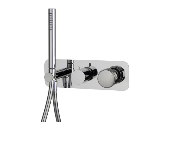 Texture Collection F5619X2 | Single lever bath and shower mixer for concealed installation 2 outlet with shower set | Shower controls | Fima Carlo Frattini